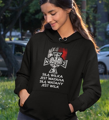 Damska bluza z kapturem SIŁĄ WILKA 2